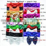 Fashion Hair Accessory Handmade Vintage Bow Tie Women Elastic Headband thumbnail-6