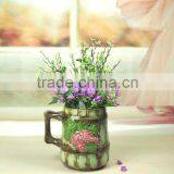 Ceramic Vase With Lovely Flower Design thumbnail-1