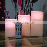LED Square Candle Light Color Changing Candles With Timer