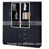 Hot Sale Cheap High Quality 4 Drawer 4 Door Glass Door File Cabinet Bookcase Office Furniture Design thumbnail-1