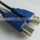 USBAM to BM blue connector,black jcket printer cable