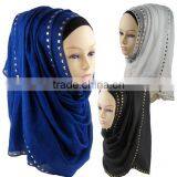 >>New Arrival Fashion Shining Women Plain Muslin Hijab Scarf/ thumbnail-3