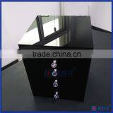 Clean Black Polished Acrylic With Wholesale Acrylic Makeup Organizer With Drawers thumbnail-5
