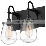 Voluptuous Double Glass Diffusers Wall Lights with Vintage Incandescent Bulbs for Castle