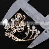Hollow Flower Rhinestone Metal Brooch Pins,Magnetic Beaded Butterfly Metal Brooch thumbnail-3