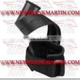 cheap black durable Power Weightlifting Straps made of high quality 100% cotton material