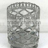 DIA9cm Pillar Engraved Metal Candle Holder thumbnail-1