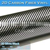 Low Price Air Bubble 2D Twill Black Silver Adhesive Car Body Carbon Fibre Sticker thumbnail-3