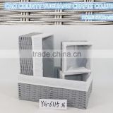 set of 3 factory supply custom made grey baskets wholesale