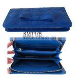 Yiwu Wholesale Blue Long Quality Leather Compartments Women Wallet thumbnail-1