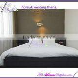Wholesale Four Seasons Hotel Bed Linen , Hilton Hotel Bedding Made of 250TC White Plain Sateen Fabric thumbnail-1