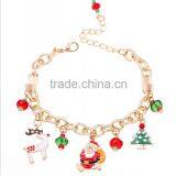 2016 TOP New Fashion colorful Christmas style chain link christmas bracelet