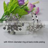 (M0679-ring) 100pcs/lot ,Wedding Flower Rhinestone Napkin Rings,55mm Diameter ,40mm Ring ,nickle or Light Rose Gold Plating thumbnail-1