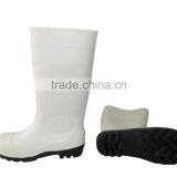 White PVC Rain Boots With Steel Toe thumbnail-2