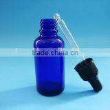 glass essential oil bottle, bule glass dropper bottle for essential oil