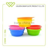 hot selling wholesale promotional plastic Silicone Travel Outdoor Bowls