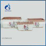 Flower Decal Patterns Hot Sale Ceramic Flower Pot thumbnail-2