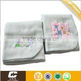 embroidery polar fleece baby blanket