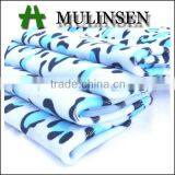 Mulinsen 100 polyester knit velvet blue leopard print fabric