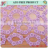 Small Cut Circular Flowers Indian Lace Embroidery Fabric Water Soluble Fabric for Lady