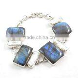 925 semi precious stone jewelry silver bracelet wholesale Indian jewelry Labradorite jewelry