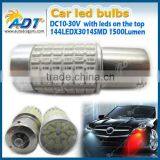 1156 144W Car Smd Led Bulb 3014 Smd Ba15s Car Led Bulb With Lens Super White thumbnail-5