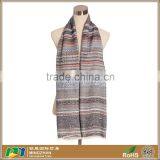 Jacquard Vintage Ethnic Colorful Striped 100% Acrylic Stole Shawl Scarf