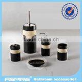 Yellow Semi-circle Design Bath Mat