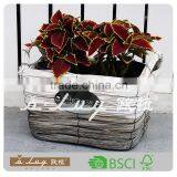 Rectangle White and Gray Color Wooden Chip Basket Set thumbnail-2