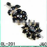Jet Acrylic Stone Lady Fashion Shoes Ornaments thumbnail-1