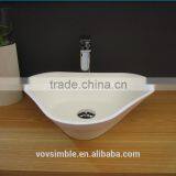 Popular Decoration Solid Surface Table Top Wash Basin Height