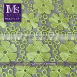 New Arrival Chemical Embroidery Designs Sunflowers Organza Lace Embroidered Fabric