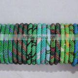 Hand Crochet Rollover Glass Bead Bracelets thumbnail-4