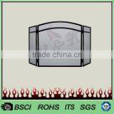 New Design 3 Panels Morden Folding Fire Screen With Black Powder Coating FS47B# thumbnail-6