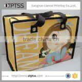 Colourfull Cute Girl Bag Matt Laminated Non Woven Bag Black Handle thumbnail-1