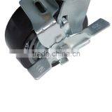 Swivel Plate Mount Locking Brake Rubber Caster Wheels thumbnail-1