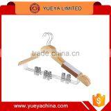 Lot Of 3 Wood Solid Wood Clothes Coat Hangers With Pant Clip thumbnail-1