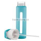 Factory Price Glass Water Bottle With Silicone Cover 18oz Custom Made Colors thumbnail-1