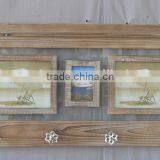 Multiple Wooden Photo Frame With Triangle Hook and Three Window New Models for Home Decor thumbnail-3