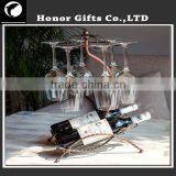 Vintage Wine Bottle Holder Antique Wrounght Iron Funny Wine Bottle Holder thumbnail-2