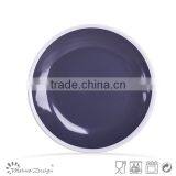 Red Stoneware Cheap Round Ceramic Plate thumbnail-3