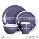 Dark Grey Dinner Set Ceramic/18PCS GREY STONEWARE DINNER SET thumbnail-1