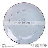 10.5" Ceramic Color With Antique Finish Dinner Plate thumbnail-4