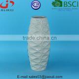 Matte Grey Ceramic Vase With Embossed Wave Design thumbnail-4