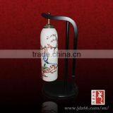Chinese Style Flower Decoration Red Glazed Ceramic Lamps Hot Sale in Oversea thumbnail-1