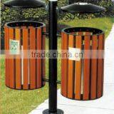 (HD-18202)Outside mobile wooden trash can