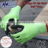 NMSAFETY 18 Gauge Cut Resistant pu Gloves Anti Cut Glove Hppe Liner With Black pu Glove thumbnail-1