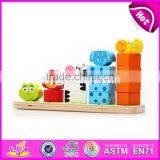 Colorful Educational Baby Stacking Toys Wooden Animal Blocks W13D113 thumbnail-2