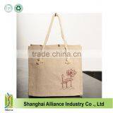 Fashion Shopping Nature Jute Tote Bag With Round Handle thumbnail-1
