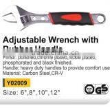 Y02009 Wholesale adjustable spanner with rubber handle